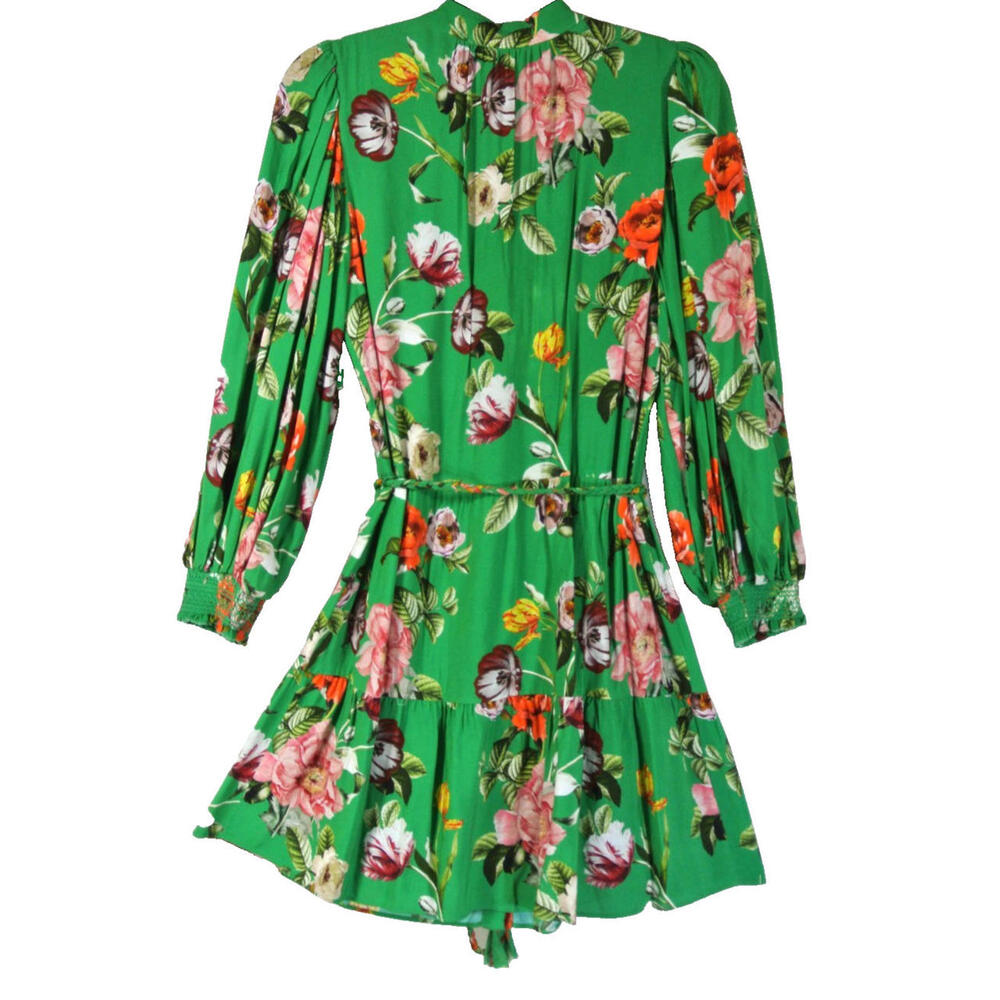 NEW, Alice + Olivia Antonette Button Front Dress in Green Sz 10 #MD1408 - Picture 7 of 11